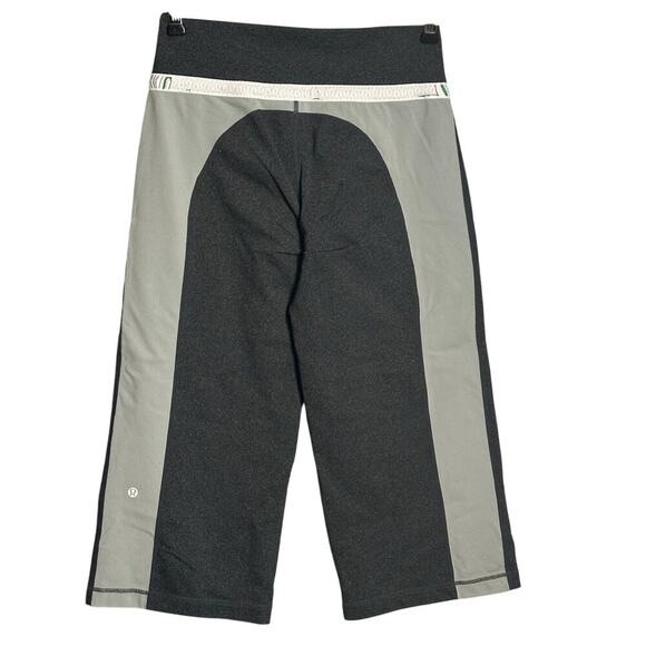 Lululemon Size 4 Cropped Wide Leg 2‎ Tone Gray Relaxed Fit High Rise Activewear - Picture 2 of 11